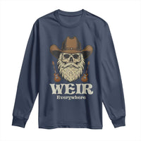 Weir Everywhere Western Skull Guitarist Long Sleeve Shirt Legendary Musician Memorial Retro Tribute for Fans