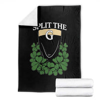 Split the G Funny Irish Stout Beer Drinking Game Throw Blanket St. Patrick’s Day Shamrocks Pub Crawl Crew