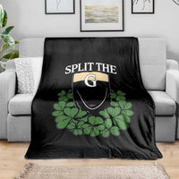 Split the G Funny Irish Stout Beer Drinking Game Throw Blanket St. Patrick’s Day Shamrocks Pub Crawl Crew