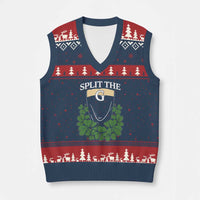 Split the G Funny Irish Stout Beer Drinking Game V-Neck Knit Sweater Vest St. Patrick’s Day Shamrocks Pub Crawl Crew