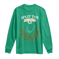 Split the G Funny Irish Stout Beer Drinking Game Long Sleeve Shirt St. Patrick’s Day Shamrocks Pub Crawl Crew