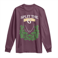 Split the G Funny Irish Stout Beer Drinking Game Long Sleeve Shirt St. Patrick’s Day Shamrocks Pub Crawl Crew