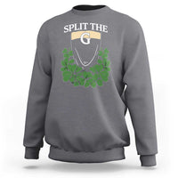 Split the G Funny Irish Stout Beer Drinking Game Sweatshirt St. Patrick’s Day Shamrocks Pub Crawl Crew