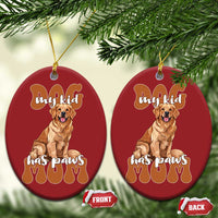 Golden Retriever Christmas Ornament My Kid Has Paws Dog Lover - Wonder Print Shop