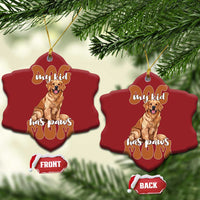 Golden Retriever Christmas Ornament My Kid Has Paws Dog Lover - Wonder Print Shop
