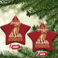 Golden Retriever Christmas Ornament My Kid Has Paws Dog Lover - Wonder Print Shop