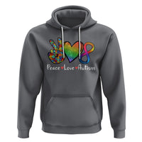 Peace Love Autism Hoodie Support Accept Love Rainbow Infinity Jigsaw Puzzle - Wonder Print Shop