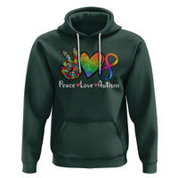 Peace Love Autism Hoodie Support Accept Love Rainbow Infinity Jigsaw Puzzle - Wonder Print Shop