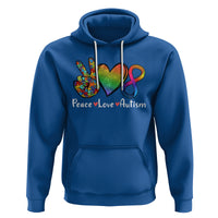Peace Love Autism Hoodie Support Accept Love Rainbow Infinity Jigsaw Puzzle - Wonder Print Shop