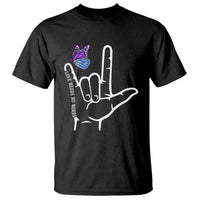Autism Awareness T Shirt Love Need No Words I Love You Hand Sign Language Butterfly - Wonder Print Shop