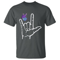 Autism Awareness T Shirt Love Need No Words I Love You Hand Sign Language Butterfly - Wonder Print Shop