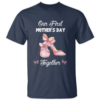 Our First Mother's Day Together T Shirt Matching Coquette Pink Baby Shoes High Heels - Wonder Print Shop