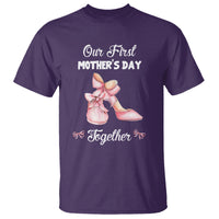 Our First Mother's Day Together T Shirt Matching Coquette Pink Baby Shoes High Heels - Wonder Print Shop