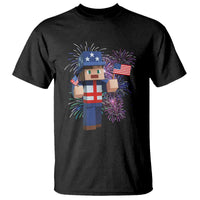 4th of July Gamer T Shirt Uncle Sam Pixels Gaming Celebrate Independence Day