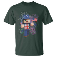 4th of July Gamer T Shirt Uncle Sam Pixels Gaming Celebrate Independence Day
