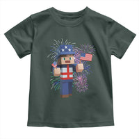 4th of July Gamer Toddler T Shirt Uncle Sam Pixels Gaming Celebrate Independence Day