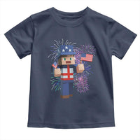 4th of July Gamer Toddler T Shirt Uncle Sam Pixels Gaming Celebrate Independence Day