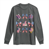 4th of July Teacher Student Long Sleeve Shirt Patriotic Teaching Learning Retro Coquette