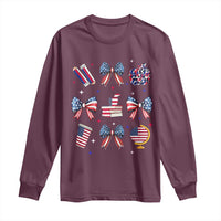 4th of July Teacher Student Long Sleeve Shirt Patriotic Teaching Learning Retro Coquette