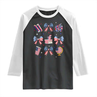 4th of July Teacher Student Raglan Shirt Patriotic Teaching Learning Retro Coquette