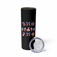 4th of July Teacher Student Skinny Tumbler Patriotic Teaching Learning Retro Coquette