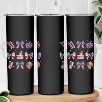4th of July Teacher Student Skinny Tumbler Patriotic Teaching Learning Retro Coquette