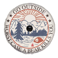 Funny Camping Outdoor Adventure Spare Tire Cover Go Outside Worst Case A Bear Kills You