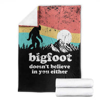 Funny Sasquatch Throw Blanket Bigfoot Doesn't Believe in You Either