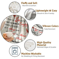 Red Cardinal Remembrance Throw Blanket In Loving Memory Memorial Spiritual Gift for Loss of a Loved One