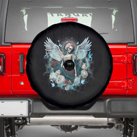 Floral Gothic Skeleton Spare Tire Cover In My Next Life I Want To Be The Karma Fairy Goblincore Floral Roses Skull Angel