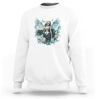 Floral Gothic Skeleton Sweatshirt Floral Gothic Skeleton Goblincore Karma Fairy Roses Skull Floral Skeleton Angel In My Next Life I Want To Be The Karma Fairy - Wonder Print Shop