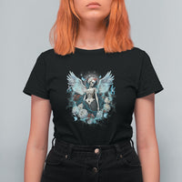 Floral Gothic Skeleton T Shirt For Women Floral Gothic Skeleton Goblincore Karma Fairy Roses Skull Floral Skeleton Angel In My Next Life I Want To Be The Karma Fairy - Wonder Print Shop