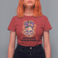 Mother's Day T Shirt For Women Women Tie Dye Messy Bun Skull Funny Shitshow Supervisor Mom Life, Gag Gifts For Mom, Mother's Day Gifts, Women - Wonder Print Shop