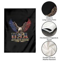 250 Years USA Majestic Bald Eagle Garden Flag American Flag Wings Patriotic Semiquincentennial 250th Anniversary