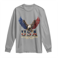 250 Years USA Majestic Bald Eagle Long Sleeve Shirt American Flag Wings Patriotic Semiquincentennial 250th Anniversary