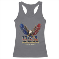 250 Years USA Majestic Bald Eagle Racerback Tank Top American Flag Wings Patriotic Semiquincentennial 250th Anniversary
