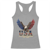 250 Years USA Majestic Bald Eagle Racerback Tank Top American Flag Wings Patriotic Semiquincentennial 250th Anniversary
