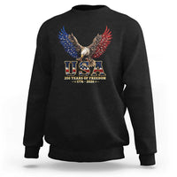 250 Years USA Majestic Bald Eagle Sweatshirt American Flag Wings Patriotic Semiquincentennial 250th Anniversary
