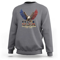 250 Years USA Majestic Bald Eagle Sweatshirt American Flag Wings Patriotic Semiquincentennial 250th Anniversary