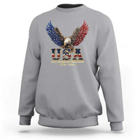 250 Years USA Majestic Bald Eagle Sweatshirt American Flag Wings Patriotic Semiquincentennial 250th Anniversary