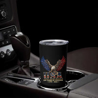 250 Years USA Majestic Bald Eagle Tumbler Cup American Flag Wings Patriotic Semiquincentennial 250th Anniversary