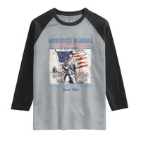 Custom Name Descendant of a Patriot USA 250 Years of Freedom Personalized Raglan Shirt 1776-2026 Revolutionary War Heritage