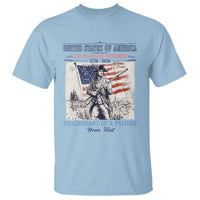 Custom Name Descendant of a Patriot USA 250 Years of Freedom Personalized T Shirt 1776-2026 Revolutionary War Heritage