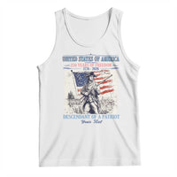 Custom Name Descendant of a Patriot USA 250 Years of Freedom Personalized Tank Top 1776-2026 Revolutionary War Heritage