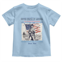 Custom Name Descendant of a Patriot USA 250 Years of Freedom Personalized Toddler T Shirt 1776-2026 Revolutionary War Heritage