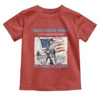 Custom Name Descendant of a Patriot USA 250 Years of Freedom Personalized Toddler T Shirt 1776-2026 Revolutionary War Heritage