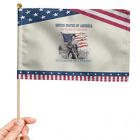 Custom Name Descendant of a Patriot USA 250 Years of Freedom Personalized Patriotic Handheld Flag 1776-2026 Revolutionary War Heritage