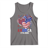 America 1776-2026 Patriotic Hearts Tank Top Semiquincentennial 250th Anniversary Red White Blue Stars and Stripes