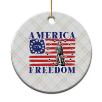 America Freedom 1776 Revolutionary War Ceramic Ornament Minuteman Betsy Ross Flag Patriotic History