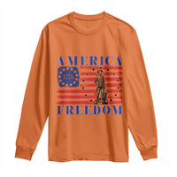 America Freedom 1776 Revolutionary War Long Sleeve Shirt Minuteman Betsy Ross Flag Patriotic History